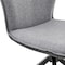 Armen Living Petrie Dining Room Accent Chair in Gray Fabric and Faux Leather with Black Finish, PK2 LCPESIGR - alternate 8